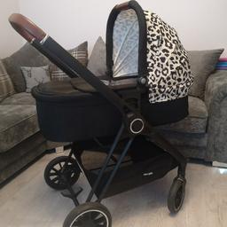 My Babiie AM to PM by Christina Milian travel system in Leopard

I'm selling my daughters travel system as she's outgrown it. It is immaculately clean and in good condition as hasn't been used too many times due to me mainly driving to get around. The travel system comes with carry cot, toddler chair both parent and forward facing and car seat. Pushchair is coming from a clean home that is smoke, pet and covid free.

Collection only or can deliver if local.