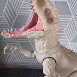 excellent condition , Indominus Rex Destroy 'N Devour 23" Long Action Figure with roaring Sounds. my 9yo son is having a toy clearout, needs to be gone asap retail price was £60