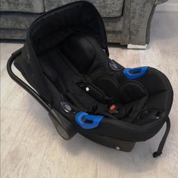 This is a My Babiie rear facing car seat, group 0+ for a baby from newborn to around 1 year. It is in excellent condition, very clean and well looked after, selling as my child has out grown it. Fits on the My Babiie AM to PM by Christina Milian travel system. Coming from a clean, smoke, pet and covid free home - collection only or can deliver if local.