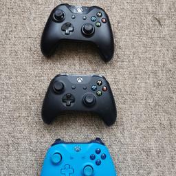 3x xbox one controllers spares or repairs as drifting and battery covers missing open to offers