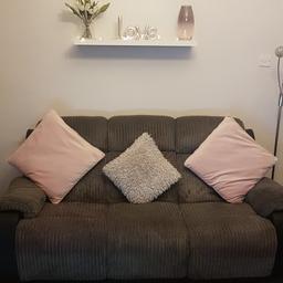 Grey 3 & 2 seater reclining sofas for sale or swap for corner sofa. excellent condition