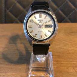 Vintage Seiko 5 Automatic 7009-3041 Mint Condition. Tested and is working well, keeping good time with healthy power reserve. New strap fitted. Secure delivery with Royal Mail.