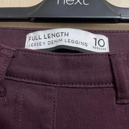 Next - Jersey Denim stretch leggings with pockets at back 
