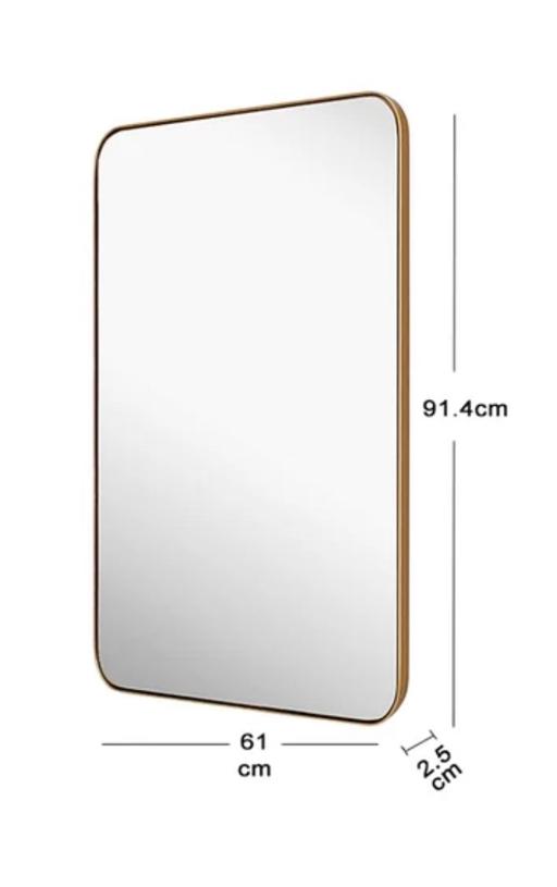 Buy & Sell East London South Quay - East London - Photos for Mccreery Bathroom Mirror: Color - Satin Brass