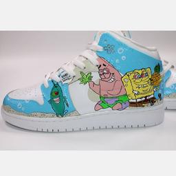 Spongebob Stoner Air Jordan 1's Mid

UK Size 6

These Hand-painted custom Spongebob Stoner Air Jordan 1's Mid are made with Leather Paint, with a Satin Gloss Finish to restore sneakers to their original Factory condition and give them that glossy look.

All our products are Sourced Directly from the following:

Nike or from a Nike Retailor and are 100% Authentic.

from £150 - £320
UK sizes Available from 2.5 to 12
NOTE: Prices will vary depending on shoe size.