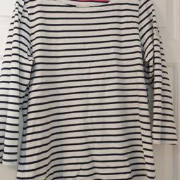 Blue and white striped top. Lovely top with lots of life left in it. A few bobbles starting to show.