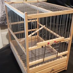 cage for goldfinch.
A beautiful wooden cage for goldfinch birds for sale.
collection only.
size 29cm×26cm×18cm
