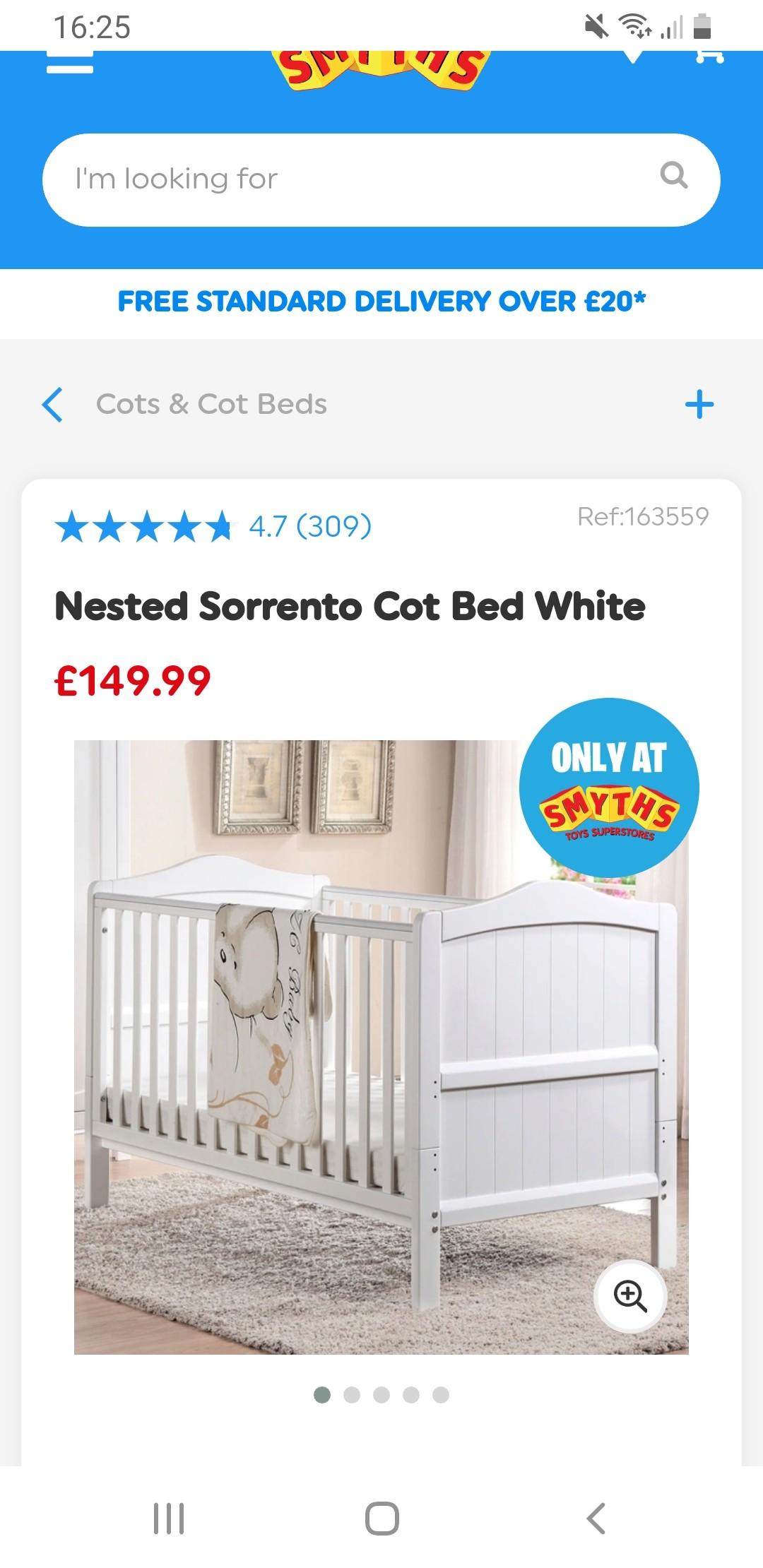 Nested sorrento store cot bed