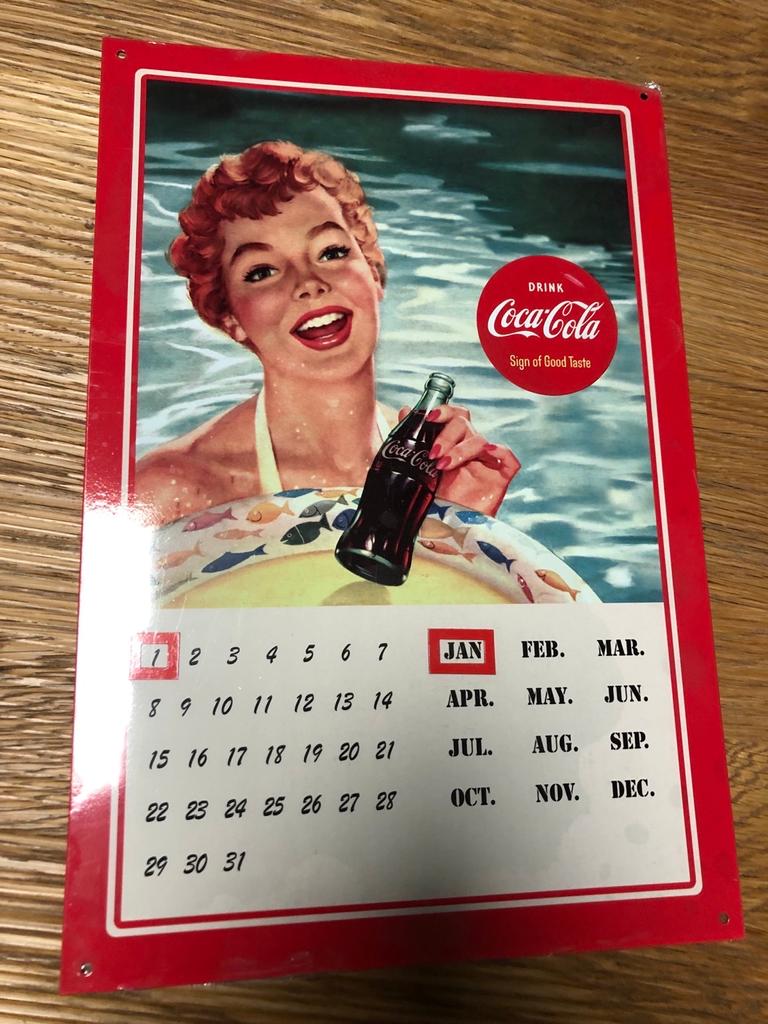 Coca Cola Kalender Blech ca A4 groß in 67685 Weilerbach für € 3,00 zum Verkauf  Shpock AT