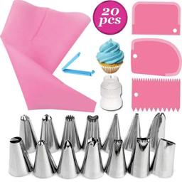 BRAND NEW ONLY £5!!!
20 Pieces Icing Decoration Set Cake Decorating Equipment Silicone Pastry Bag + Piping Nozzle + Cream Spatulas + Coupler Piping Cream Stainless Steel Nozzles Decorator Pastry Cream Making Set Dessert
