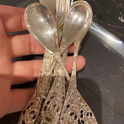 Silver spoon and forks