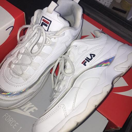 Buy & Sell Kent Medway - Kent - Photos for White fila holographic trainers