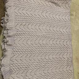 Laura Ashley crocheted effect throw. Pale amethyst in colour. Absolutely divine.