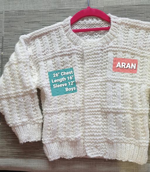 Buy & Sell West Midlands Solihull - Photos for Hand Knit Alfie Aran Boys White 26