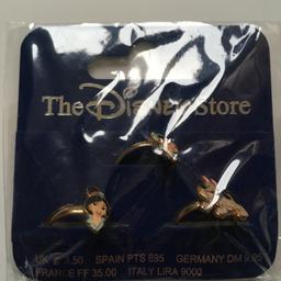 New and sealed. Official Disney Store merchandise. 3 x rings - size small (for children). Postage available to any location in the world from trusted seller - selling successfully online since 2011. Please e-mail any queries. All questions answered and offers considered.