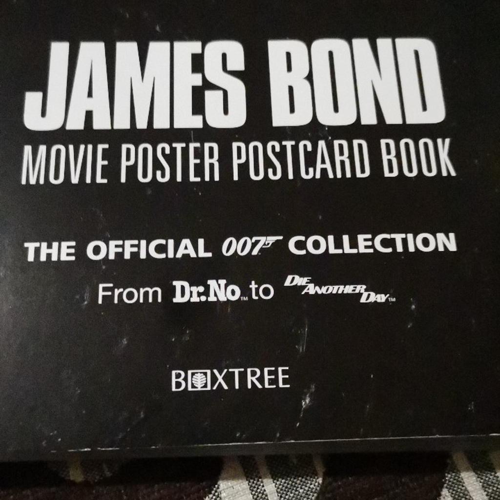 James bond movie postcard book
Original movie posters on postcard
Dr no to die another day
Rare Collecters item