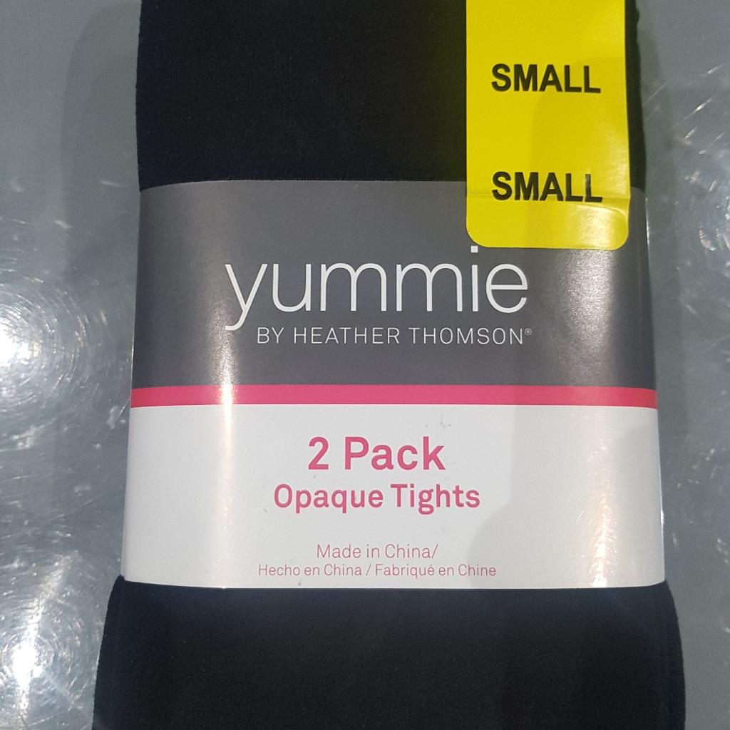 Yummie by Heather Thomson Costco Pack 2 Black Opaque Tights Small for sale  online