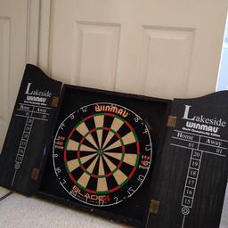 Lakeside Dartboard in wooden case, used once so dartboard from Argos RRP £38
Collect sutton