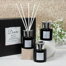 Desire 3 Reed Diffuser Set Home Fragrance Black Tea Oud Wood Pomegranate Noir
Set includes: 3x 50ml Black Bottles
With Black Tea, Oud Wood and Pomegranate Noir Scents
Approx 15 Sticks

Bulk quantity available on special price