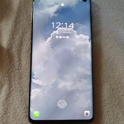 Samsung galaxy S10 Prism black SM-G973F/DS unlocked Dual Sim comes with box, headphones,  charger cable and plug in very condition and great working order