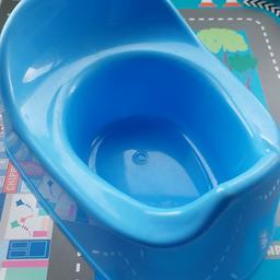 Blue Boys potty, used but disinfected thoroughly.