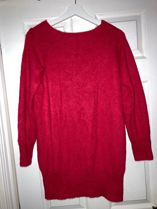 Buy & Sell West Midlands Sandwell - Photos for Red fluffy bardot jumper size large