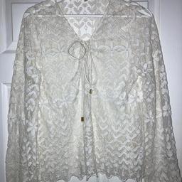 River island white lace top size 16
