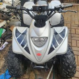 quad bike apache 100cc atv in good condition tyres are like now and got reverse on it selling as spares or repair as it as been in my shed for 2 years when I put it away it was fully running and have not got the time to look at it