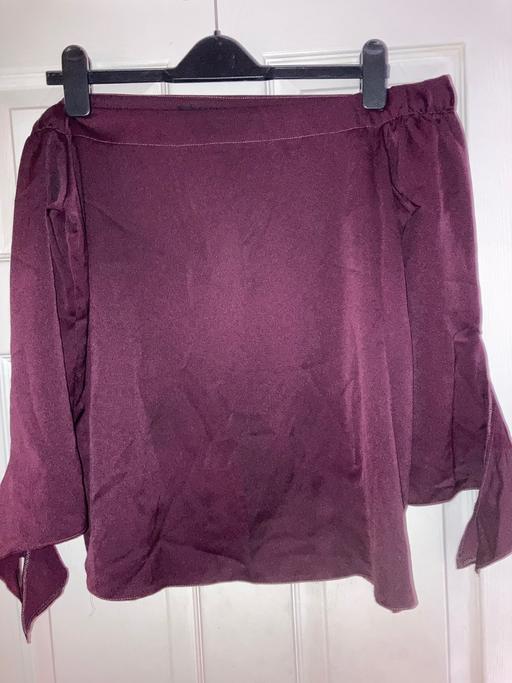 Buy & Sell West Midlands Sandwell - Photos for New look plum bardot blouse size 12