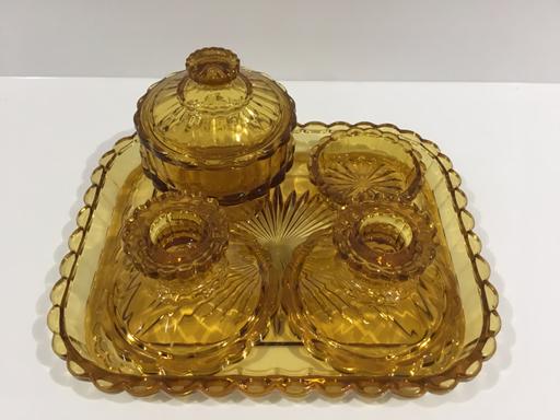 Buy & Sell Suffolk East Suffolk - Photos for Vintage Amber Glass Dressing Table Set