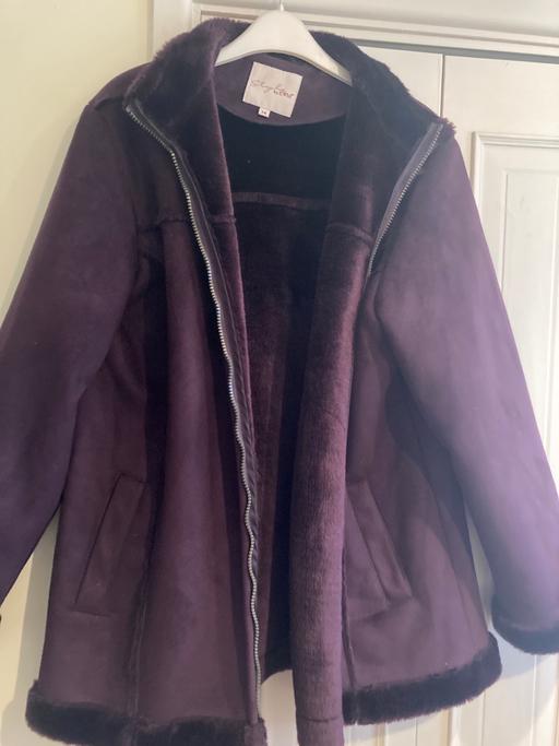 Buy & Sell Wiltshire Corsham - SN15 - Photos for Purple Suede and Faux Fur Coat