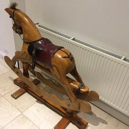 Totally original Ian Armstrong Rocking Horse.

Been in garage for well over 10-15 yrs has a few bumps and marks some brassware needs cleaning/renewing ect the original leather parts are all in good condition horse needs light restoration think this was around £1200 in John Lewis or Kendals ? cash only and collection only
