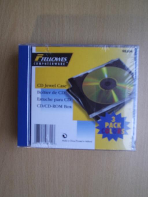 Buy & Sell Hertfordshire Watford - Photos for FELLOWES CD JEWEL CASE 3 PACK COLOUR