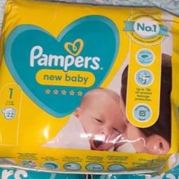 NEW pampers 
size 1
total 22
£2
Collection Hartlepool
