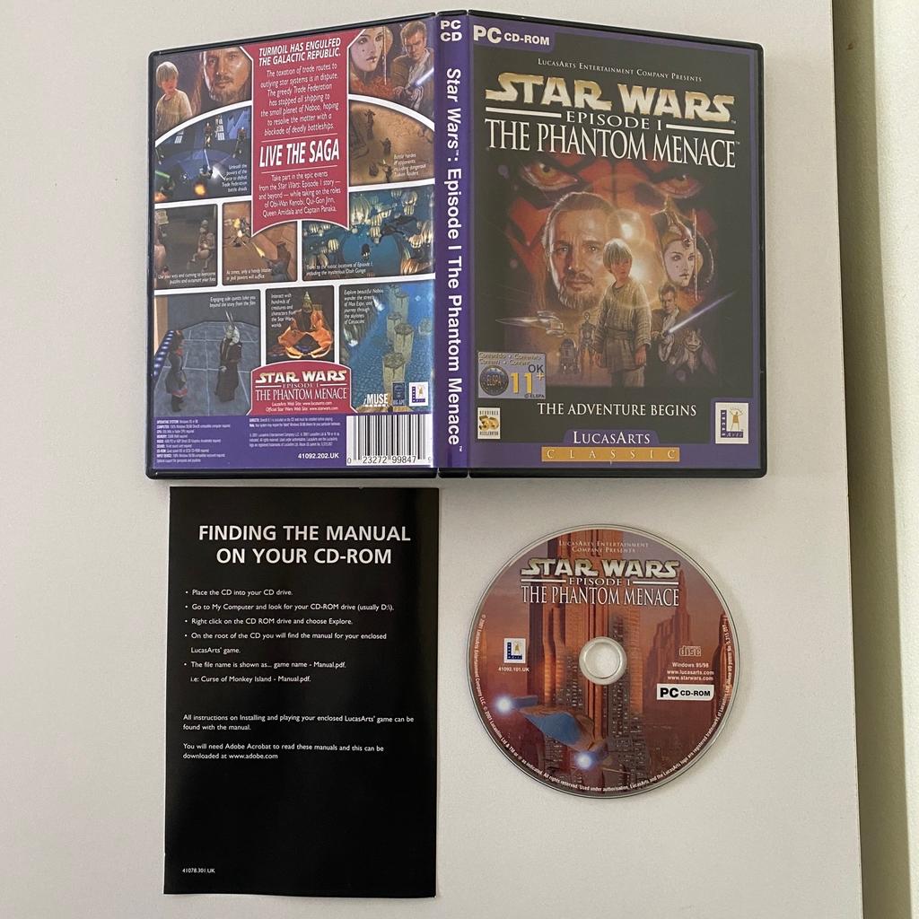 Star Wars Episode I Phantom Menace PC Game in DA7 London for £10.00 for ...