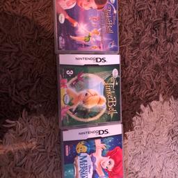 NINTENDO DS games 
The little mermaid 
Tinker bell
Tinker bell great fairy rescue 
All in boxes with instructions 
Excellent condition 
Smoke free home