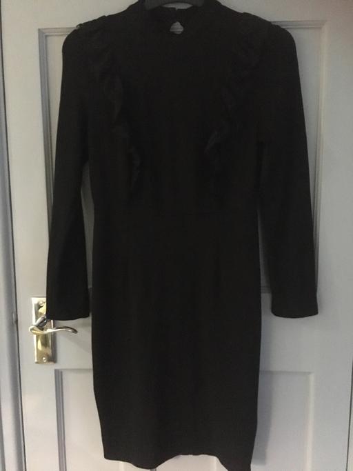 Buy & Sell West Midlands Walsall - Photos for Size 14,Black’Lost ink’Longsleeved Dress..