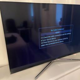 Samsung smart 48” tv in full working order and comes with the remote. On a stand that swivels.
Model number UE48H65005T