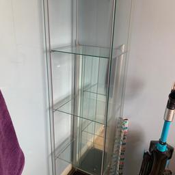 Glass cabinet with shelves