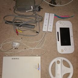 Nintendo wii u spares or repairs, hdmi port is broke but still works with the 3 colours, comes with all cables, 2 wii remotes, wheel and game pad collection dy103hn or postage
