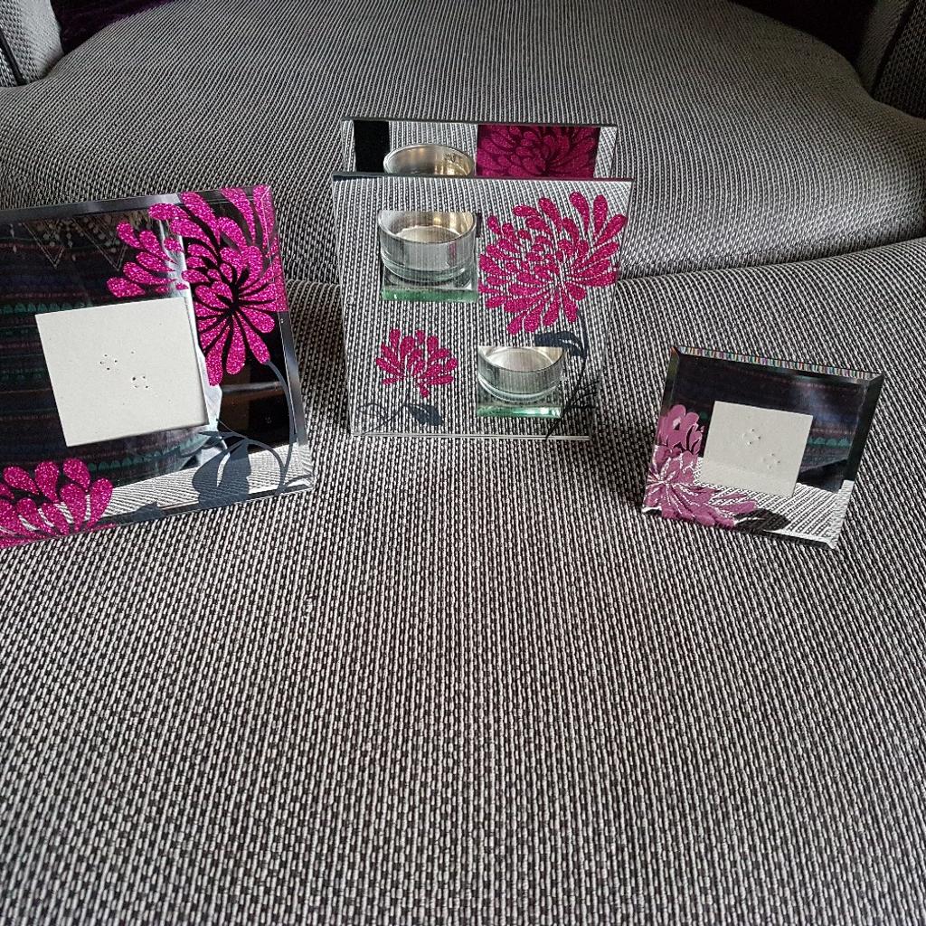 Mirrored Tea Light Holder & Photo Frames in Doncaster für 5,00 £ zum ...