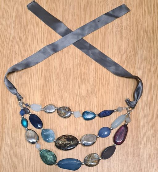 Buy & Sell West Midlands Wolverhampton - Photos for Three Piece Beaded Necklace On Silk Ribbon