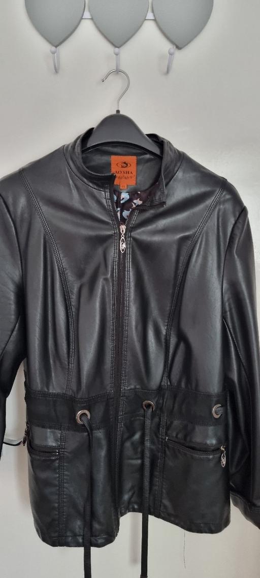 Buy & Sell West Midlands Walsall - Photos for waterproof, leather coat with scarf, size 18