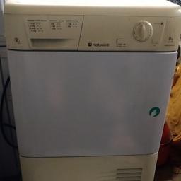 Hotpoint family size 8kg capacity condenser drying type, went through complete service, new parts fitted where necessary so working and drying lovely, free northampton delivery.