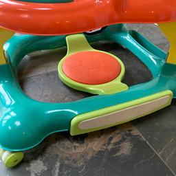 My child baby Walker.
With lights and sounds.
4 in 1. Also works as a jumerpoo type toy.
Smoke and pet free home. Fully working.
Collection only.
