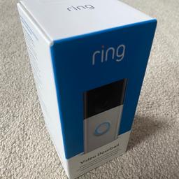 Hi,

Here I am selling a brand new ring doorbell, this was a gift however its not needed as my property already has cctv installed. RRP - £89.00

I am located in East London.

Collections or local delivery at small fee.

Thanks!