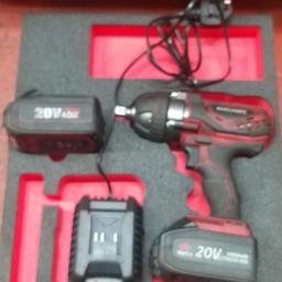 cordless impact gun 1/2 inch
3months old comes with two batterys and charger. 
full working