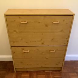 Pine shoe cabinet. Used but in good condition. Buyer collects