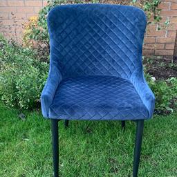 Beautiful navy chair cost £120 never used