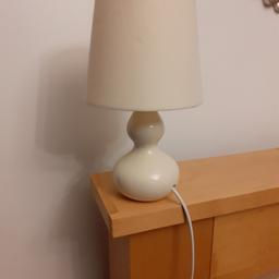 Cream Bedside lamp good working condition can post for additional charge